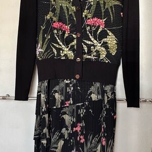 Ted Baker Malinae Highland Tiered Pleated Midi Dress